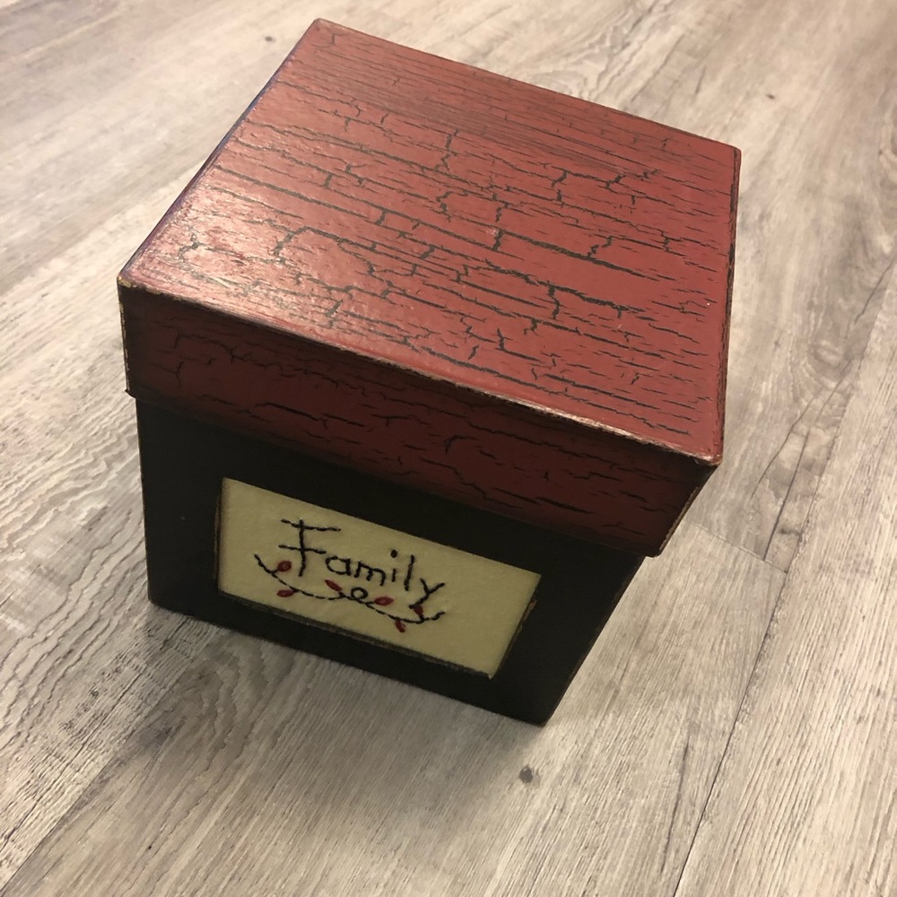 Decorative Red and Black Decorative Stitched Mystery Box